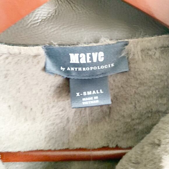 Anthropologie Kerry Reversible Faux Fur Coat XS Grey - Picture 6 of 8